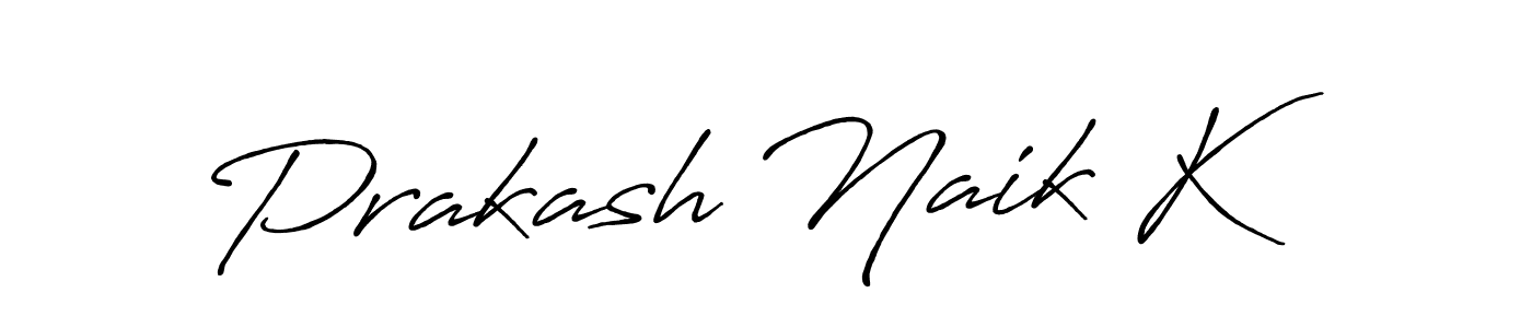 Make a beautiful signature design for name Prakash Naik K. With this signature (Antro_Vectra_Bolder) style, you can create a handwritten signature for free. Prakash Naik K signature style 7 images and pictures png