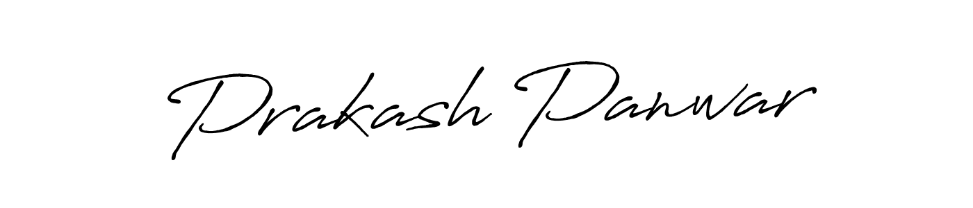 How to make Prakash Panwar name signature. Use Antro_Vectra_Bolder style for creating short signs online. This is the latest handwritten sign. Prakash Panwar signature style 7 images and pictures png