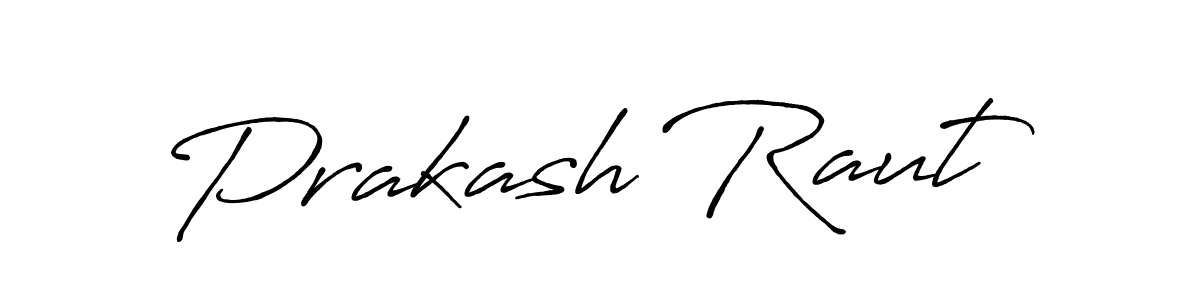 How to make Prakash Raut name signature. Use Antro_Vectra_Bolder style for creating short signs online. This is the latest handwritten sign. Prakash Raut signature style 7 images and pictures png