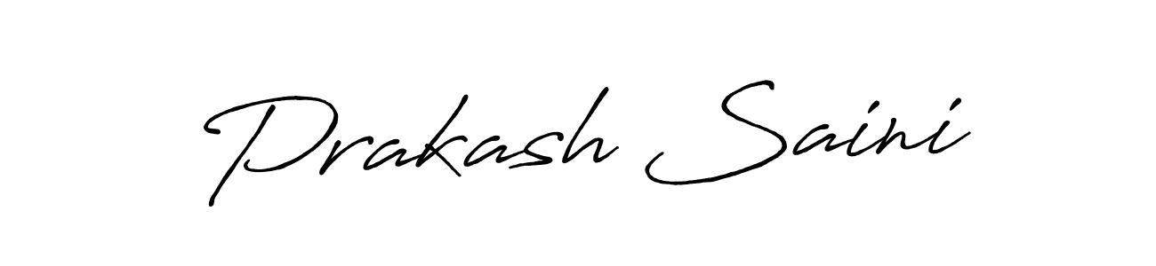 Use a signature maker to create a handwritten signature online. With this signature software, you can design (Antro_Vectra_Bolder) your own signature for name Prakash Saini. Prakash Saini signature style 7 images and pictures png