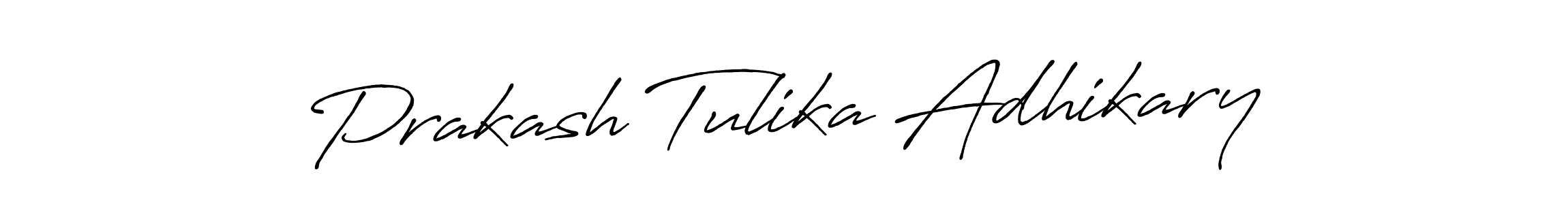 How to make Prakash Tulika Adhikary name signature. Use Antro_Vectra_Bolder style for creating short signs online. This is the latest handwritten sign. Prakash Tulika Adhikary signature style 7 images and pictures png