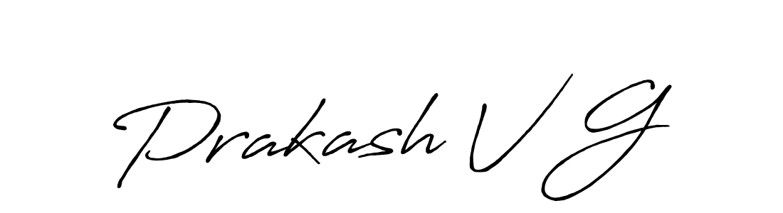 Prakash V G stylish signature style. Best Handwritten Sign (Antro_Vectra_Bolder) for my name. Handwritten Signature Collection Ideas for my name Prakash V G. Prakash V G signature style 7 images and pictures png