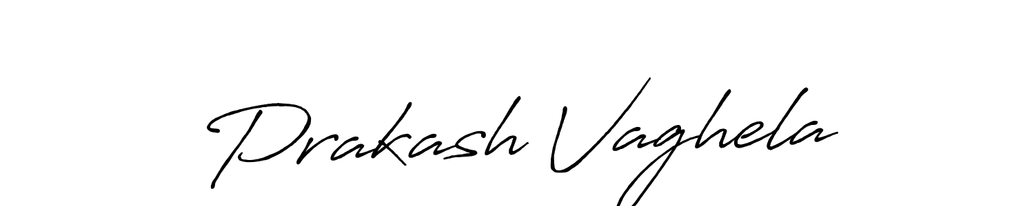 Design your own signature with our free online signature maker. With this signature software, you can create a handwritten (Antro_Vectra_Bolder) signature for name Prakash Vaghela. Prakash Vaghela signature style 7 images and pictures png