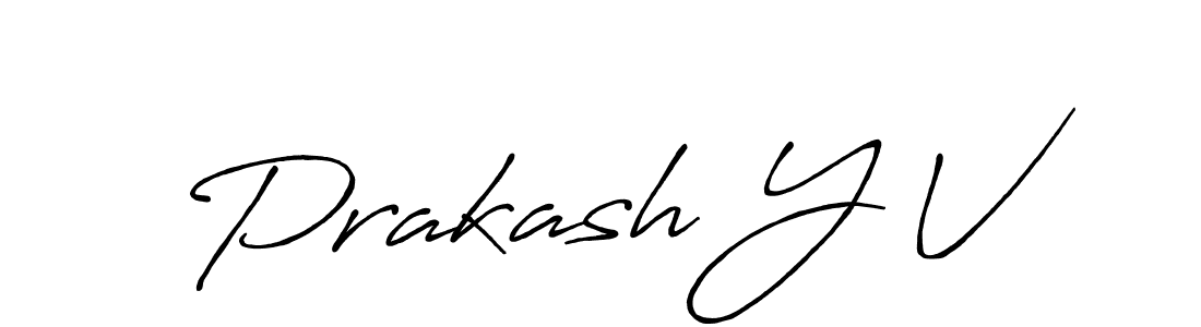 Also we have Prakash Y V name is the best signature style. Create professional handwritten signature collection using Antro_Vectra_Bolder autograph style. Prakash Y V signature style 7 images and pictures png