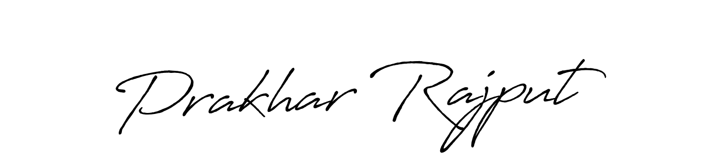 Create a beautiful signature design for name Prakhar Rajput. With this signature (Antro_Vectra_Bolder) fonts, you can make a handwritten signature for free. Prakhar Rajput signature style 7 images and pictures png
