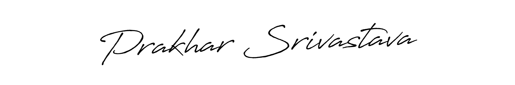 How to make Prakhar Srivastava name signature. Use Antro_Vectra_Bolder style for creating short signs online. This is the latest handwritten sign. Prakhar Srivastava signature style 7 images and pictures png