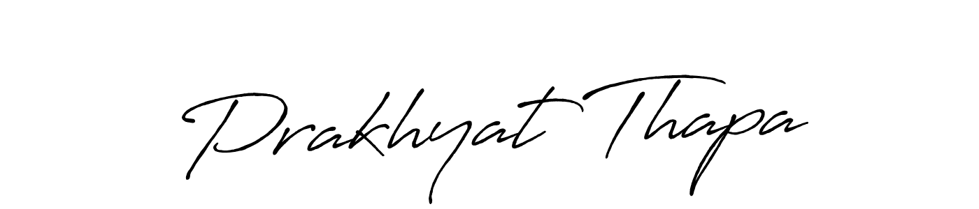 Make a beautiful signature design for name Prakhyat Thapa. With this signature (Antro_Vectra_Bolder) style, you can create a handwritten signature for free. Prakhyat Thapa signature style 7 images and pictures png