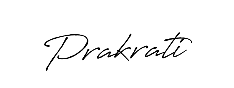 How to make Prakrati name signature. Use Antro_Vectra_Bolder style for creating short signs online. This is the latest handwritten sign. Prakrati signature style 7 images and pictures png