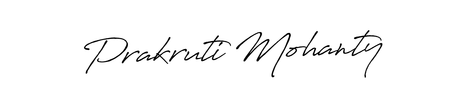 How to make Prakruti Mohanty name signature. Use Antro_Vectra_Bolder style for creating short signs online. This is the latest handwritten sign. Prakruti Mohanty signature style 7 images and pictures png