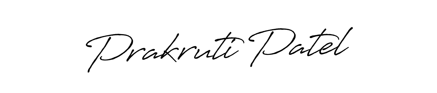 Antro_Vectra_Bolder is a professional signature style that is perfect for those who want to add a touch of class to their signature. It is also a great choice for those who want to make their signature more unique. Get Prakruti Patel name to fancy signature for free. Prakruti Patel signature style 7 images and pictures png