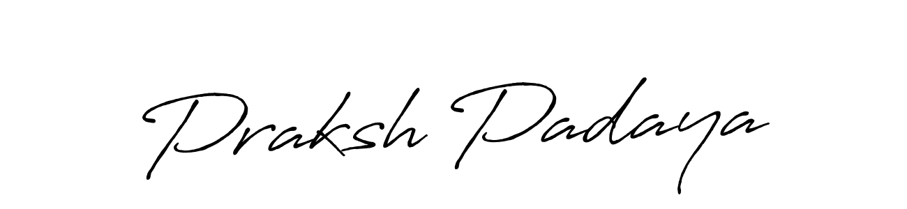 How to make Praksh Padaya signature? Antro_Vectra_Bolder is a professional autograph style. Create handwritten signature for Praksh Padaya name. Praksh Padaya signature style 7 images and pictures png