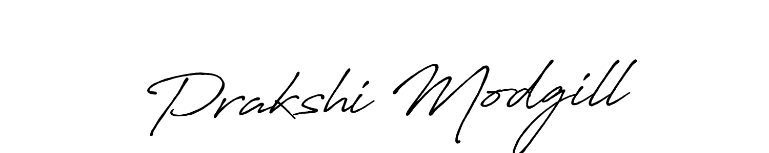 Make a beautiful signature design for name Prakshi Modgill. With this signature (Antro_Vectra_Bolder) style, you can create a handwritten signature for free. Prakshi Modgill signature style 7 images and pictures png