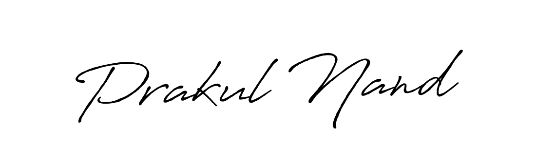 Also You can easily find your signature by using the search form. We will create Prakul Nand name handwritten signature images for you free of cost using Antro_Vectra_Bolder sign style. Prakul Nand signature style 7 images and pictures png