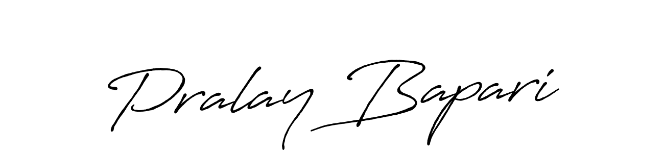 Pralay Bapari stylish signature style. Best Handwritten Sign (Antro_Vectra_Bolder) for my name. Handwritten Signature Collection Ideas for my name Pralay Bapari. Pralay Bapari signature style 7 images and pictures png