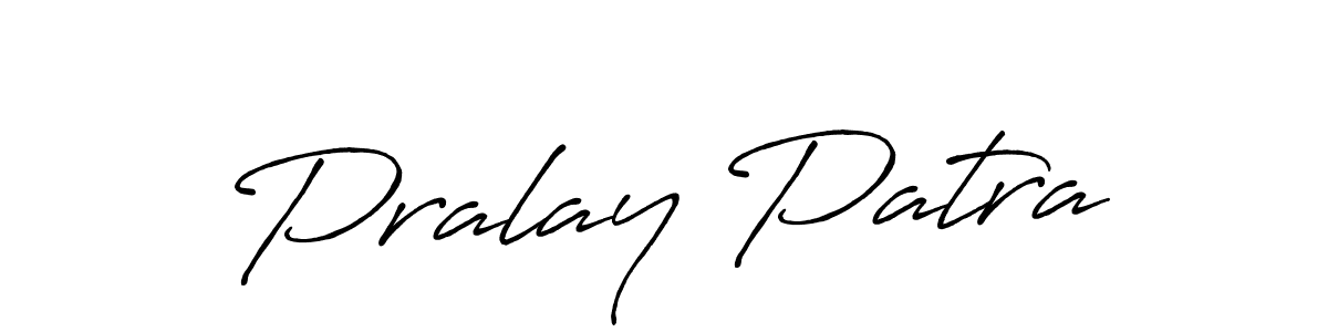 Also we have Pralay Patra name is the best signature style. Create professional handwritten signature collection using Antro_Vectra_Bolder autograph style. Pralay Patra signature style 7 images and pictures png