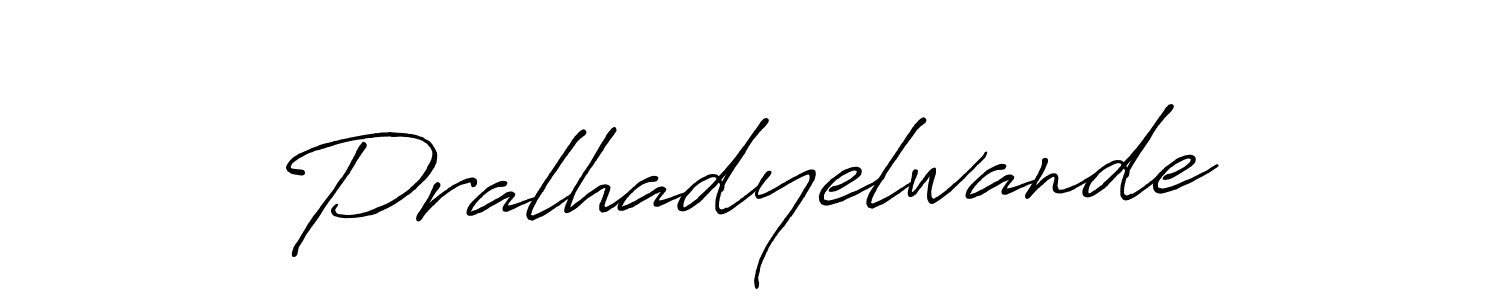 How to make Pralhadyelwande name signature. Use Antro_Vectra_Bolder style for creating short signs online. This is the latest handwritten sign. Pralhadyelwande signature style 7 images and pictures png