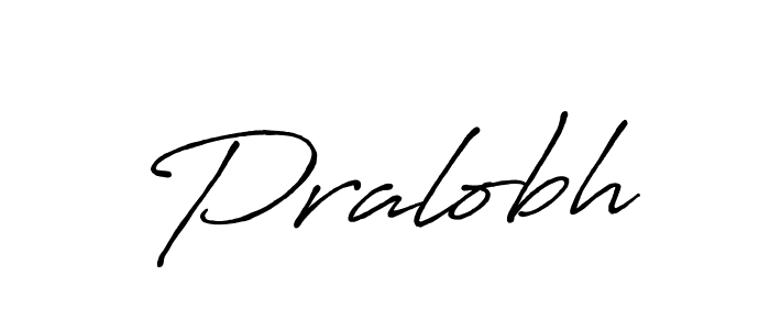 Make a beautiful signature design for name Pralobh. With this signature (Antro_Vectra_Bolder) style, you can create a handwritten signature for free. Pralobh signature style 7 images and pictures png