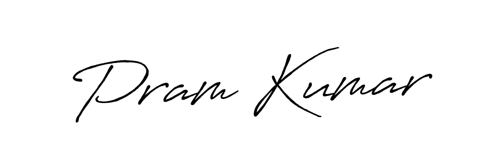 Use a signature maker to create a handwritten signature online. With this signature software, you can design (Antro_Vectra_Bolder) your own signature for name Pram Kumar. Pram Kumar signature style 7 images and pictures png