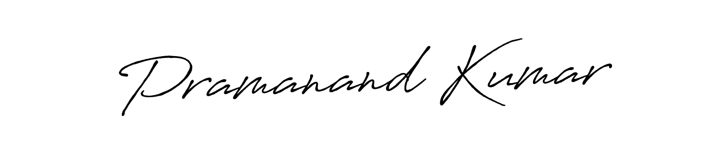 Make a beautiful signature design for name Pramanand Kumar. With this signature (Antro_Vectra_Bolder) style, you can create a handwritten signature for free. Pramanand Kumar signature style 7 images and pictures png