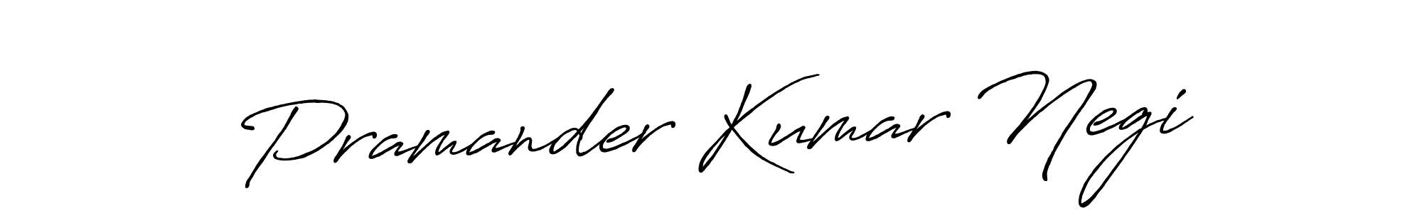 Also we have Pramander Kumar Negi name is the best signature style. Create professional handwritten signature collection using Antro_Vectra_Bolder autograph style. Pramander Kumar Negi signature style 7 images and pictures png
