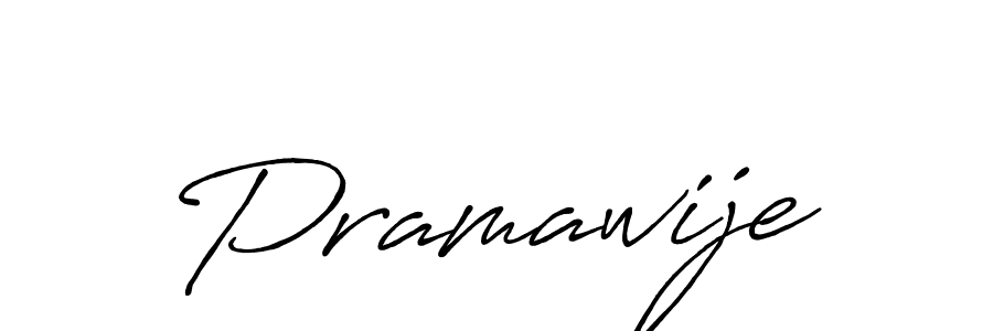 Design your own signature with our free online signature maker. With this signature software, you can create a handwritten (Antro_Vectra_Bolder) signature for name Pramawije. Pramawije signature style 7 images and pictures png