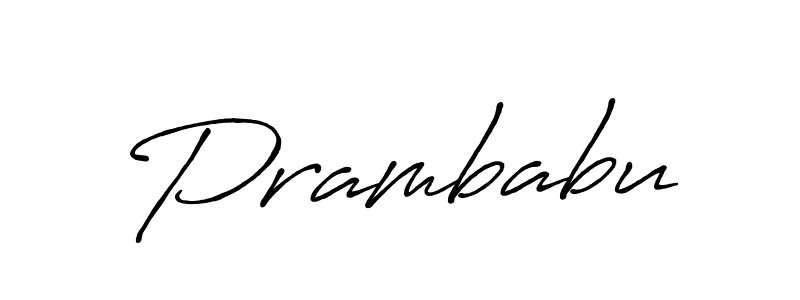 How to make Prambabu name signature. Use Antro_Vectra_Bolder style for creating short signs online. This is the latest handwritten sign. Prambabu signature style 7 images and pictures png