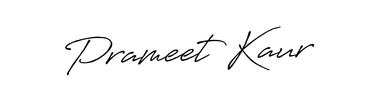 How to make Prameet Kaur signature? Antro_Vectra_Bolder is a professional autograph style. Create handwritten signature for Prameet Kaur name. Prameet Kaur signature style 7 images and pictures png