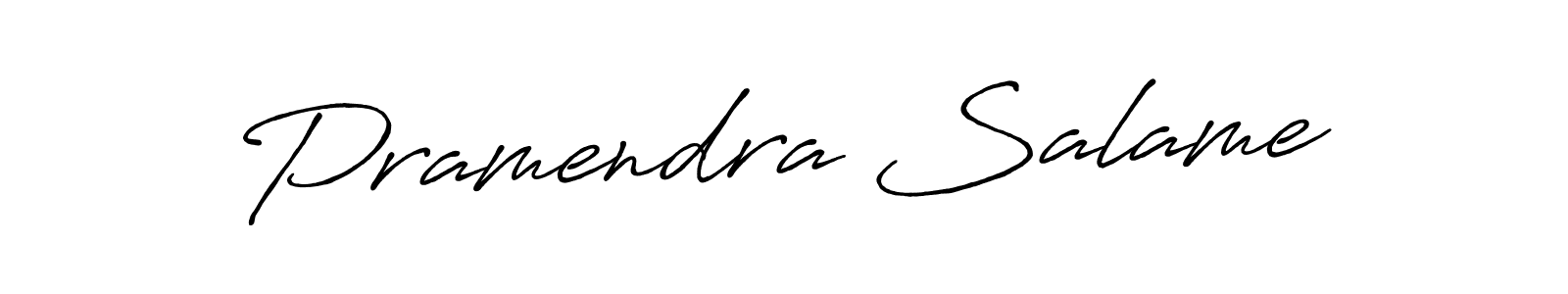 Use a signature maker to create a handwritten signature online. With this signature software, you can design (Antro_Vectra_Bolder) your own signature for name Pramendra Salame. Pramendra Salame signature style 7 images and pictures png