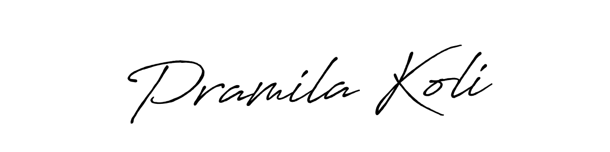 Antro_Vectra_Bolder is a professional signature style that is perfect for those who want to add a touch of class to their signature. It is also a great choice for those who want to make their signature more unique. Get Pramila Koli name to fancy signature for free. Pramila Koli signature style 7 images and pictures png