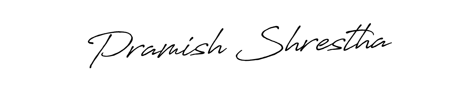 Pramish Shrestha stylish signature style. Best Handwritten Sign (Antro_Vectra_Bolder) for my name. Handwritten Signature Collection Ideas for my name Pramish Shrestha. Pramish Shrestha signature style 7 images and pictures png