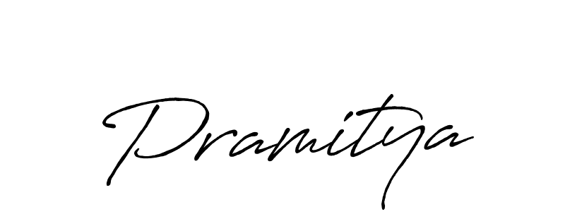 Create a beautiful signature design for name Pramitya. With this signature (Antro_Vectra_Bolder) fonts, you can make a handwritten signature for free. Pramitya signature style 7 images and pictures png