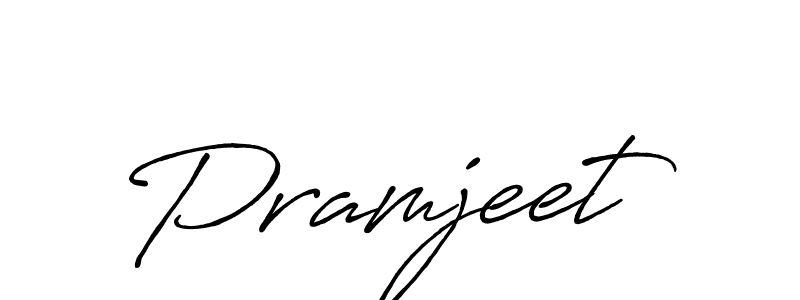 How to make Pramjeet name signature. Use Antro_Vectra_Bolder style for creating short signs online. This is the latest handwritten sign. Pramjeet signature style 7 images and pictures png