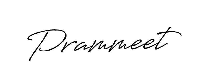 Make a beautiful signature design for name Prammeet. With this signature (Antro_Vectra_Bolder) style, you can create a handwritten signature for free. Prammeet signature style 7 images and pictures png