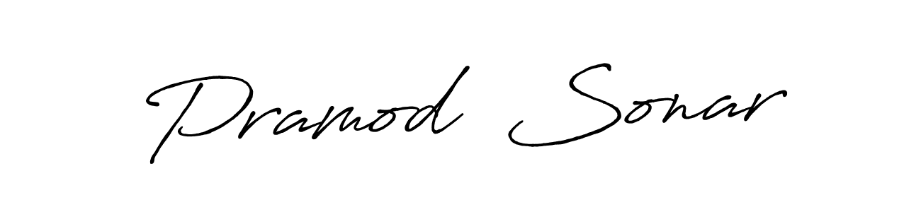Design your own signature with our free online signature maker. With this signature software, you can create a handwritten (Antro_Vectra_Bolder) signature for name Pramod  Sonar. Pramod  Sonar signature style 7 images and pictures png