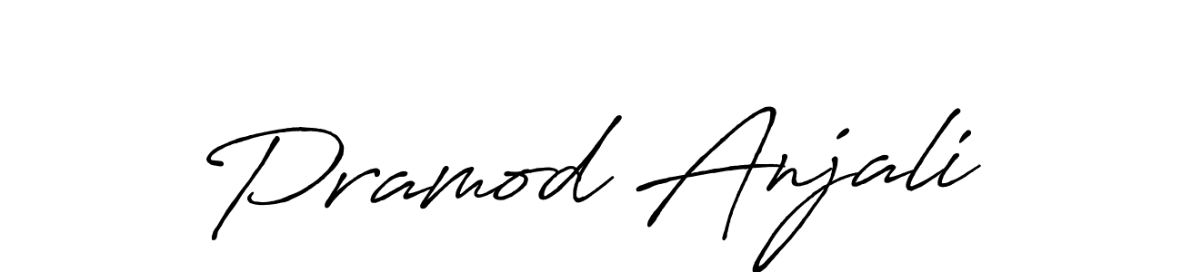 Make a beautiful signature design for name Pramod Anjali. With this signature (Antro_Vectra_Bolder) style, you can create a handwritten signature for free. Pramod Anjali signature style 7 images and pictures png