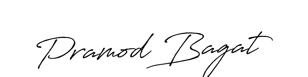 How to make Pramod Bagat name signature. Use Antro_Vectra_Bolder style for creating short signs online. This is the latest handwritten sign. Pramod Bagat signature style 7 images and pictures png