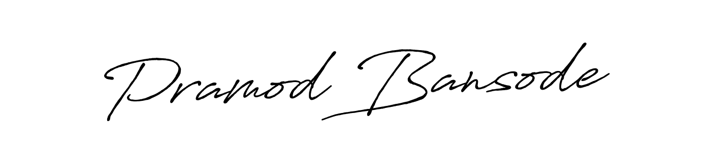 Design your own signature with our free online signature maker. With this signature software, you can create a handwritten (Antro_Vectra_Bolder) signature for name Pramod Bansode. Pramod Bansode signature style 7 images and pictures png