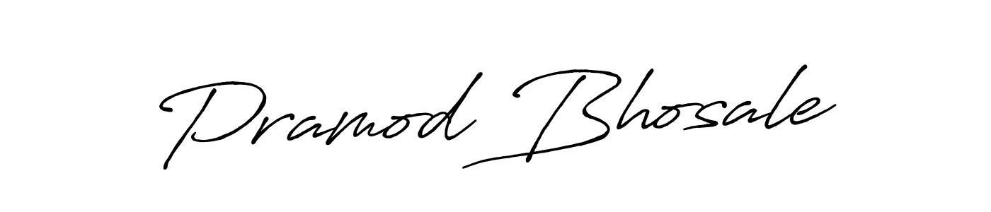 Make a beautiful signature design for name Pramod Bhosale. With this signature (Antro_Vectra_Bolder) style, you can create a handwritten signature for free. Pramod Bhosale signature style 7 images and pictures png