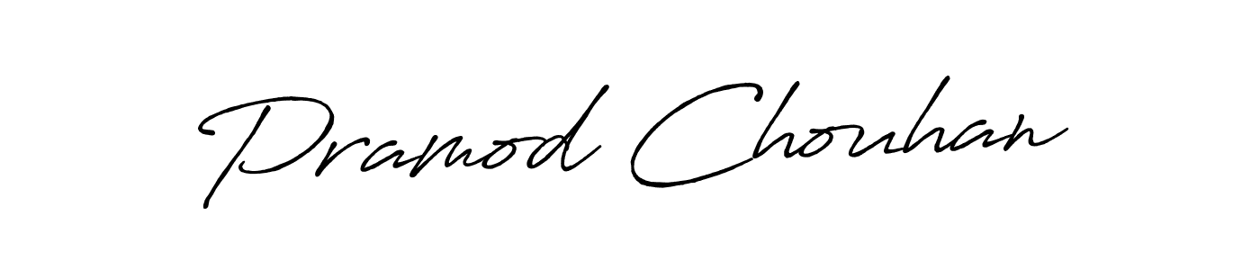 Create a beautiful signature design for name Pramod Chouhan. With this signature (Antro_Vectra_Bolder) fonts, you can make a handwritten signature for free. Pramod Chouhan signature style 7 images and pictures png