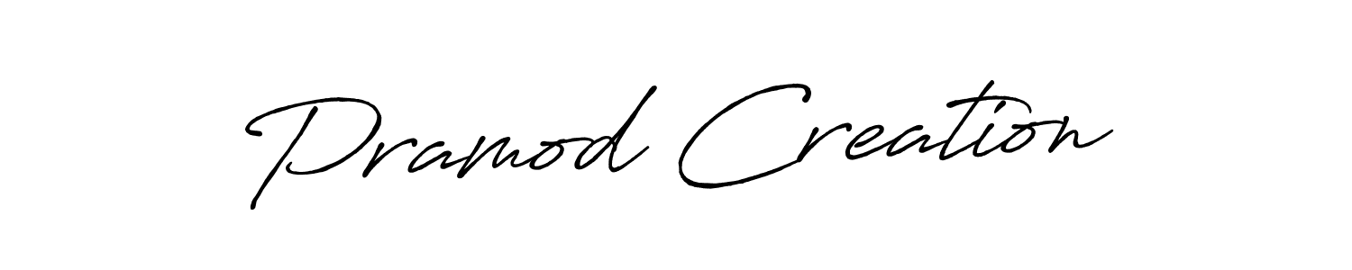 Design your own signature with our free online signature maker. With this signature software, you can create a handwritten (Antro_Vectra_Bolder) signature for name Pramod Creation. Pramod Creation signature style 7 images and pictures png