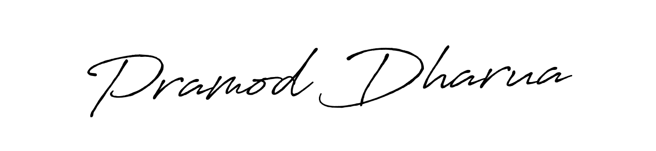 How to make Pramod Dharua name signature. Use Antro_Vectra_Bolder style for creating short signs online. This is the latest handwritten sign. Pramod Dharua signature style 7 images and pictures png