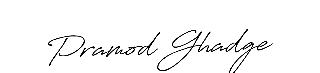 Make a beautiful signature design for name Pramod Ghadge. With this signature (Antro_Vectra_Bolder) style, you can create a handwritten signature for free. Pramod Ghadge signature style 7 images and pictures png