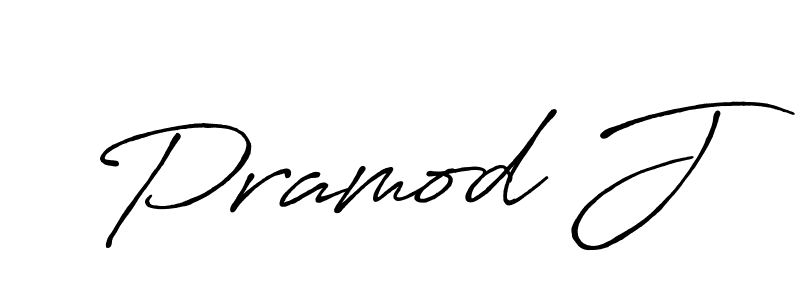 It looks lik you need a new signature style for name Pramod J. Design unique handwritten (Antro_Vectra_Bolder) signature with our free signature maker in just a few clicks. Pramod J signature style 7 images and pictures png
