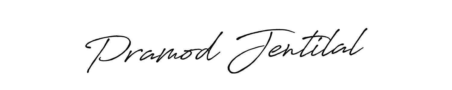 Make a beautiful signature design for name Pramod Jentilal. With this signature (Antro_Vectra_Bolder) style, you can create a handwritten signature for free. Pramod Jentilal signature style 7 images and pictures png