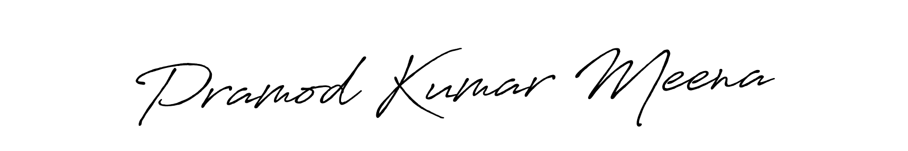 Create a beautiful signature design for name Pramod Kumar Meena. With this signature (Antro_Vectra_Bolder) fonts, you can make a handwritten signature for free. Pramod Kumar Meena signature style 7 images and pictures png