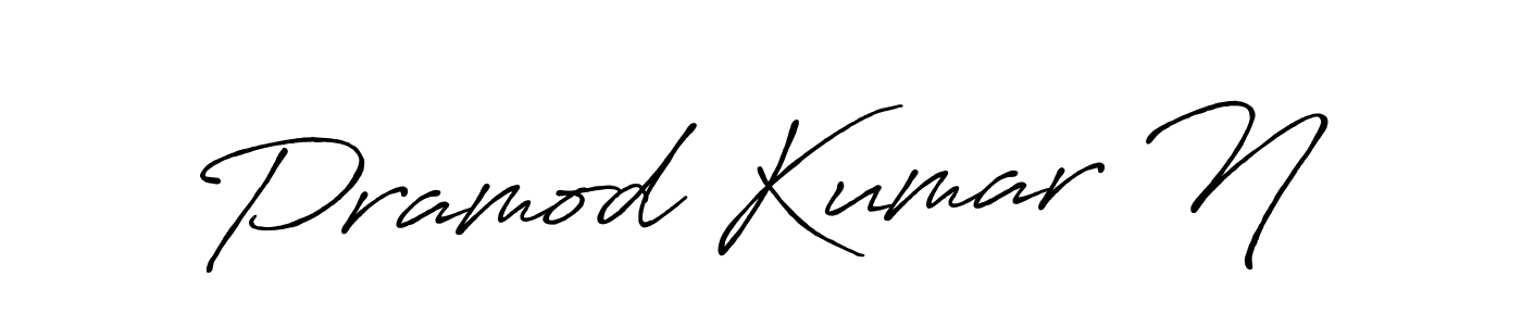 How to make Pramod Kumar N signature? Antro_Vectra_Bolder is a professional autograph style. Create handwritten signature for Pramod Kumar N name. Pramod Kumar N signature style 7 images and pictures png