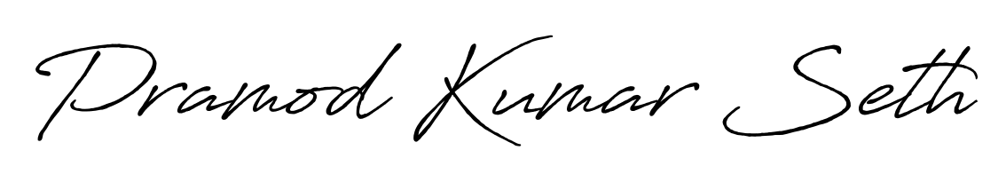 The Antro_Vectra_Bolder handwriting style adds charm and authenticity to name Pramod Kumar Seth. A wonderful choice for personal thank-you notes. Pramod Kumar Seth signature style 7 images and pictures png
