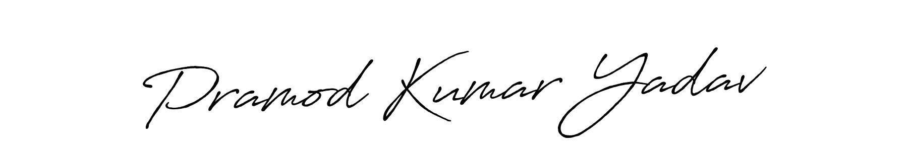 Use a signature maker to create a handwritten signature online. With this signature software, you can design (Antro_Vectra_Bolder) your own signature for name Pramod Kumar Yadav. Pramod Kumar Yadav signature style 7 images and pictures png