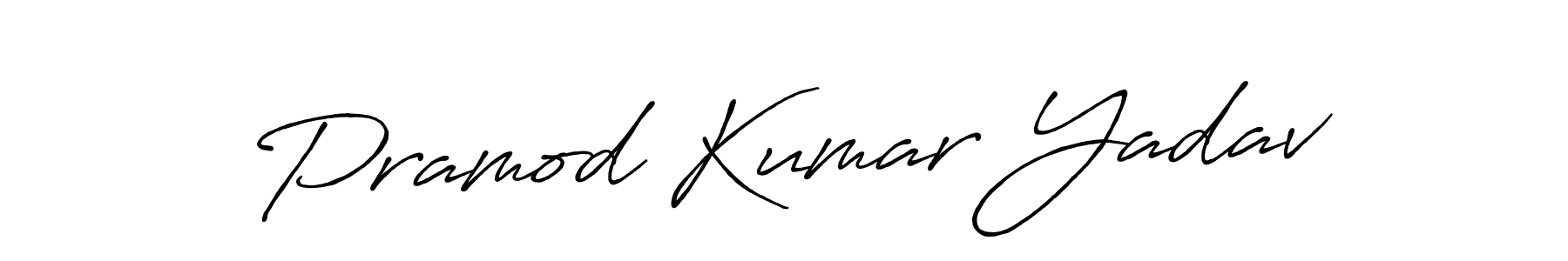 Use a signature maker to create a handwritten signature online. With this signature software, you can design (Antro_Vectra_Bolder) your own signature for name Pramod Kumar Yadav. Pramod Kumar Yadav signature style 7 images and pictures png