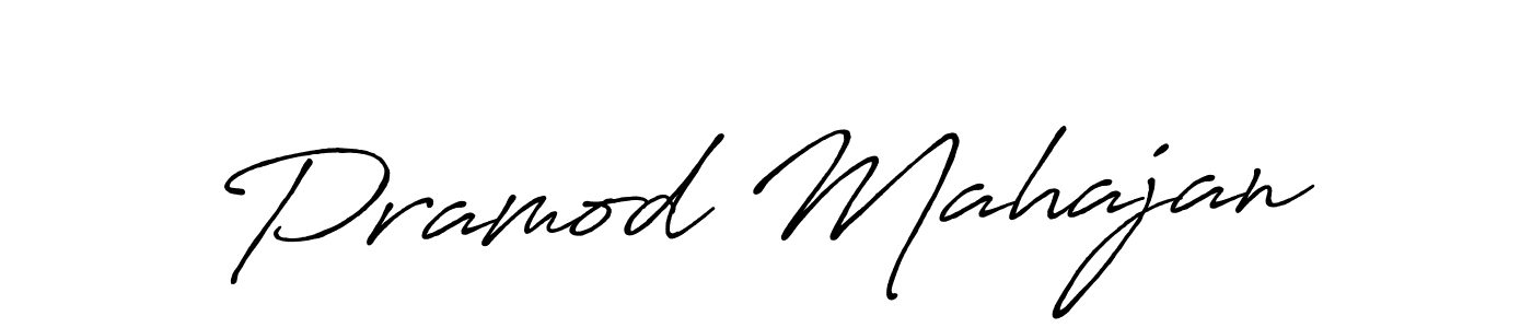 Create a beautiful signature design for name Pramod Mahajan. With this signature (Antro_Vectra_Bolder) fonts, you can make a handwritten signature for free. Pramod Mahajan signature style 7 images and pictures png